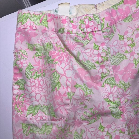 VINTAGE The Lilly Sportswear Division Lilly Pulitzer Trouser Pants Pink Green S - Picture 7 of 16